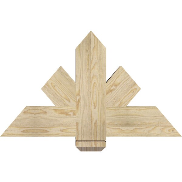 Ekena Millwork Kennewick Rough Sawn Timber Gable Bracket, Douglas Fir, 36"W x 21"H x 4"D x 6"F, 14/12 Pitch GBW036X21X0406KEN00RDF - main
